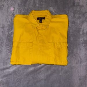 Yellow button down